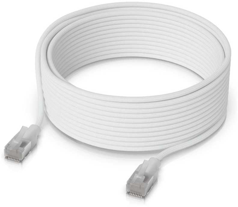 Ubiquiti Ubiquiti UACC-Cable-Patch-EL-C6A-8M-W kabelis sieciowy Półprzezroczysty, Baltas Cat6a