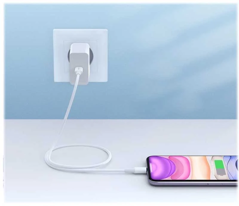 USB laidas Ugreen US171 MFi USB-C iki Lightning 3A 1.0m baltas