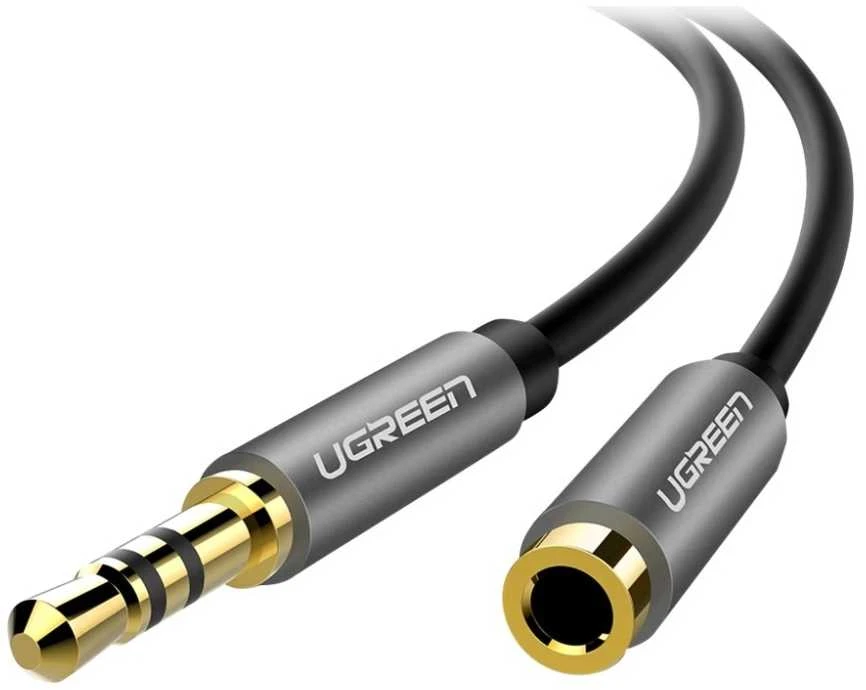 UGREEN AUX kabelio prailginimas į mini 3.5mm 2m - Juodas