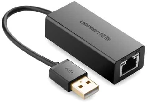 Ugreen Adapteris tinklo USB-A 2.0 - RJ45 10/100Mbit/s, juodas