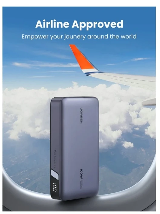 LiPo išorinis akumuliatorius (Powerbank) 20000mAh 100W 2xUSB-C PB720 Ugreen