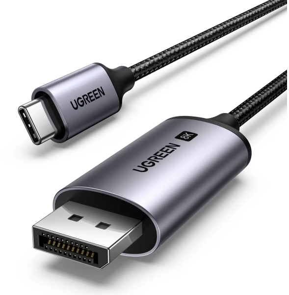 Kabelis USB C kištukas – DisplayPort kištukas 8K 60Hz 3m, juodas CM556 UGREEN