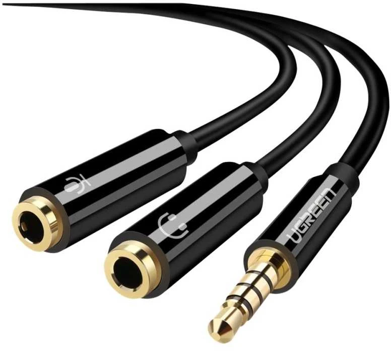 UGREEN AV141 ausinių skirstytuvas 3.5mm - Juodas
