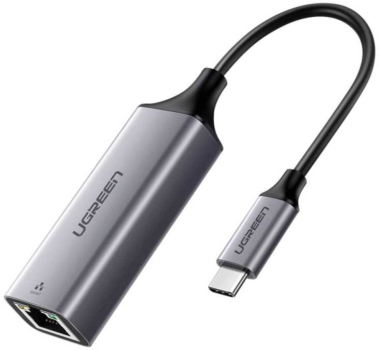 UGREEN adapteris su USB-C - RJ45 jungtimis, Gigabit Ethernet