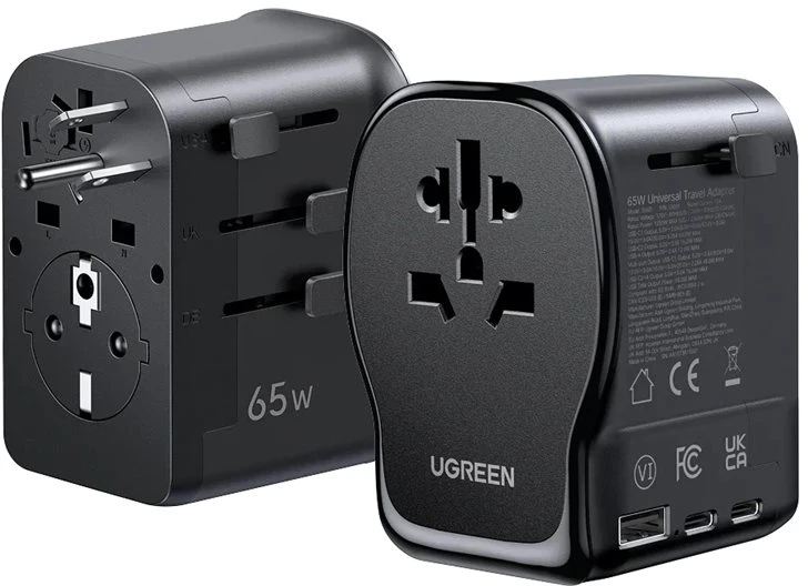 Adapteris Ugreen S550 65W kelioninis universalus - juoda
