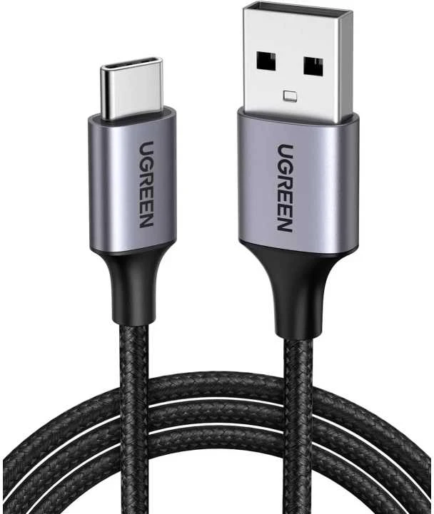 Nikeliu dengtas USB-C kabelis QC3.0 UGREEN 0.25m