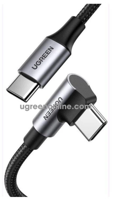UGREEN US334 USB-C - USB-C kampinis laidas 5A PD 100W 2m