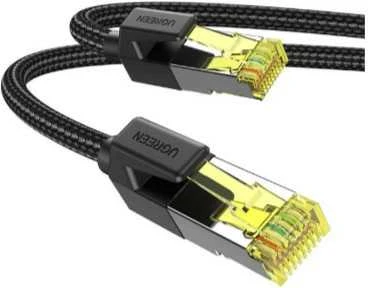 UGREEN NW150 pintas tinklo kabelis, Ethernet RJ45, 7 kat., F / FTP, 2 m (juodas)