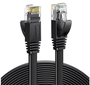 UGREEN Ethernet RJ45 plokščias tinklo kabelis CAT.6 UTP 2m - Juodas