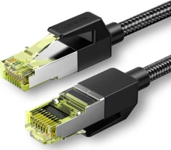 UGREEN NW150 pintas tinklo kabelis, Ethernet RJ45, Cat.7, F/FTP, 5m (juoda)