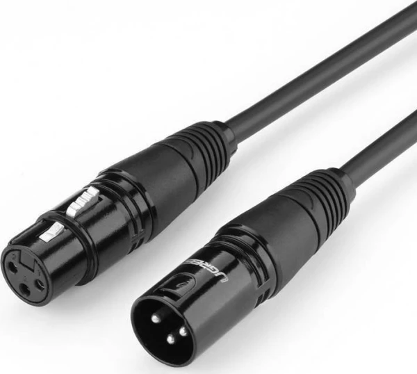 Kabelis nuo XLR lizdo iki XLR kištuko UGREEN AV130 1m (juodas)