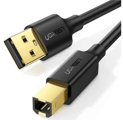 UGREEN US135 spausdintuvo kabelis USB 2.0 AB 1m - Juodas