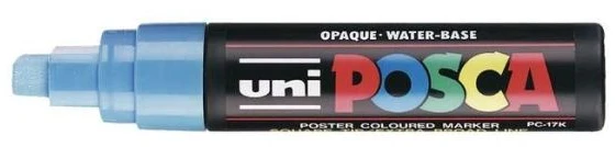 Uni Mitsubishi Pieštukas Uni Mitsubishi Pieštukas Marker Posca šviesiai mėlyna 15 mm