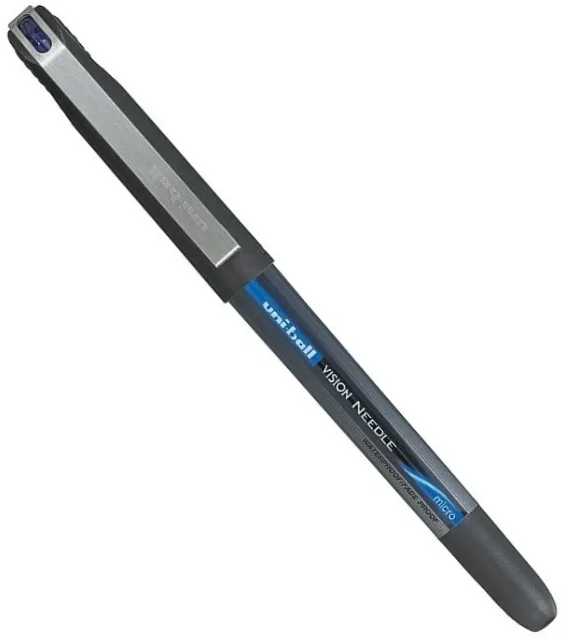 Bic Uni Vision 185 Needle Point Roller Blå,skrivefarve blå, Micro, rør spids (udsalg,restparti prisen er for 12stk)