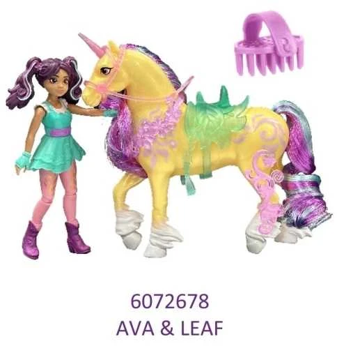 Spin Master Unicorn Vienaragis Academy Vienaragis Akademijos figūrėlės Ava & Leaf mergaitė ir vienaragis + priedai