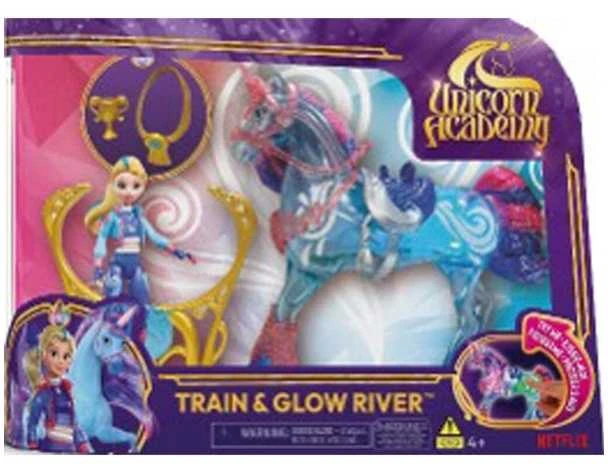 Spin Master Unicorn Academy Vienaragio akademija – traukinukas ir švytinti upė (6075347)