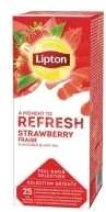 Lipton braškių skonio juodoji arbata dėžutėje