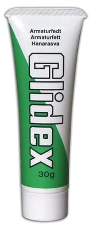 UNIPAK Glidex armatūros tepalas, 30 g tūbelė, pagaminta iš 100 % gryno, silpno kvapo silikoninio aliejaus.