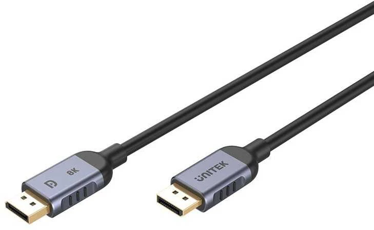 Unitek DisplayPort 1.4 laidas su pilkomis jungtimis