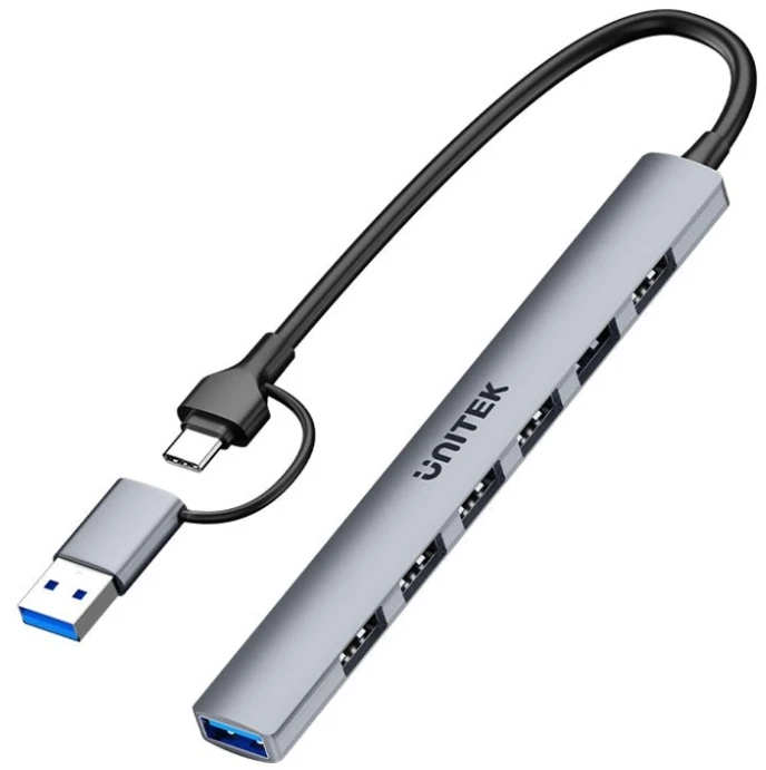 Unitek H1209AGY01 USB-A 5Gbps 7in1 USB šakotuvas