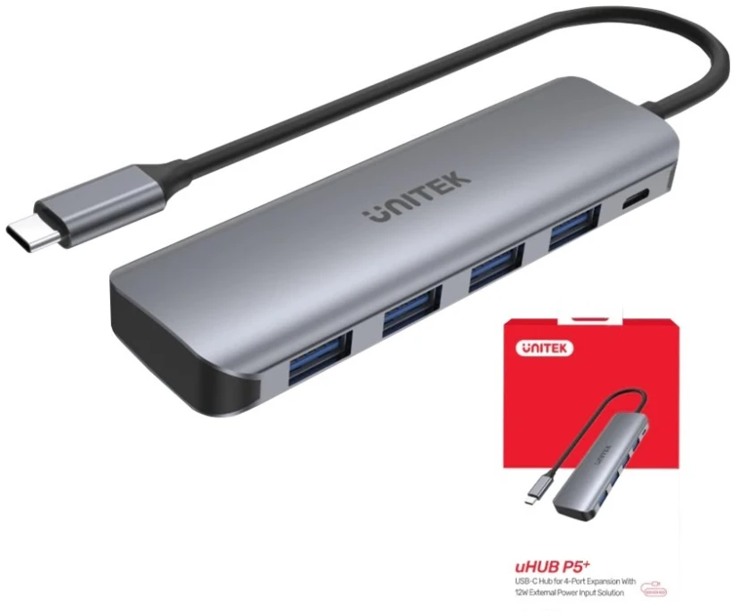 UNITEK Hub Active USB-C 4X USB 3.1 Gen1 microUSB H1107A