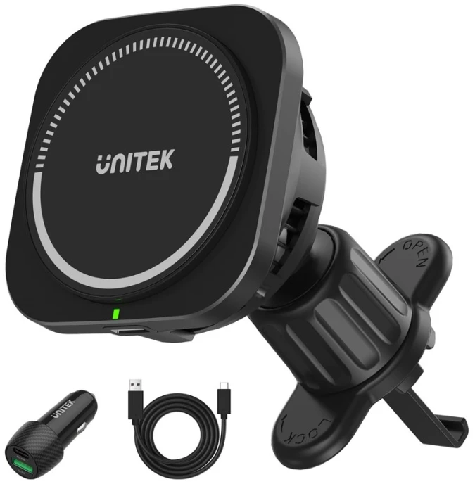 Unitek Įkroviklis automobilinis pakrovėjas 38 W, MagSafe laikiklis