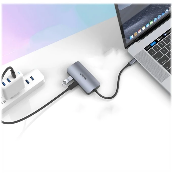 UNITEK Hub USB-C 1xUSB 3.1 Gen1 VGA 2xHdmi PD MST D1051A