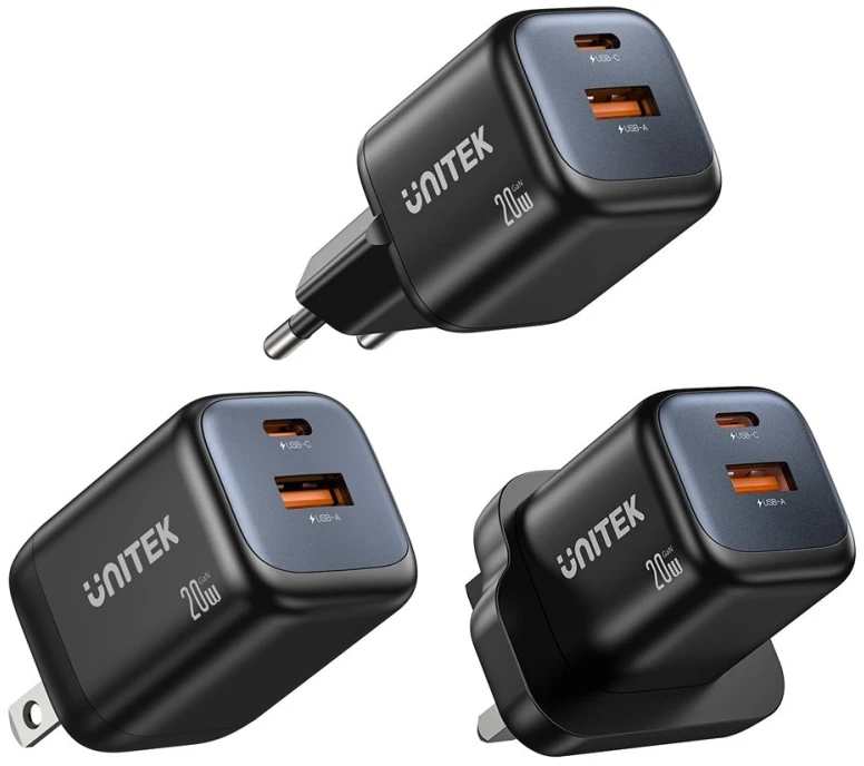 UNITEK Zeno Universal Juodas AC Fast charging Indoor