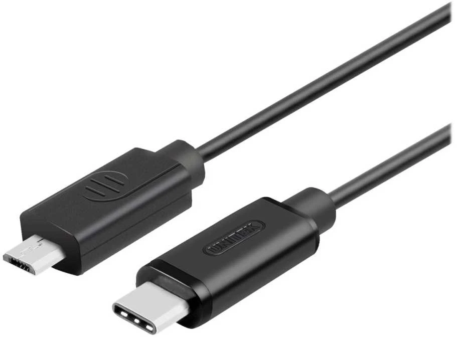 Unitek USB-C - microUSB 1.0m juoda