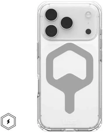 Urban Armor Gear UAG Plyo MagSafe dėklas, skirtas iPhone 17 Pro – skaidriai pilkas