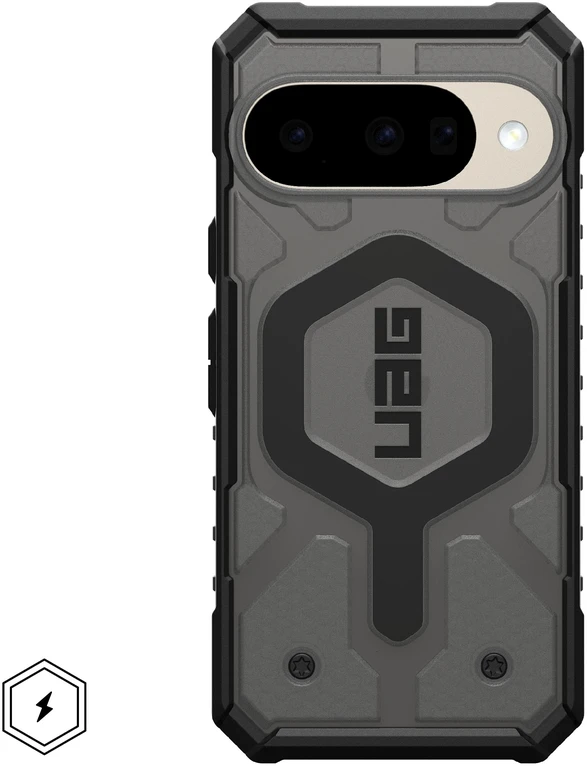 Dėklas „Urban Armor Gear“ „UAG Pathfinder Clear“, skirtas „Pixel 10“ – pelenų skonio