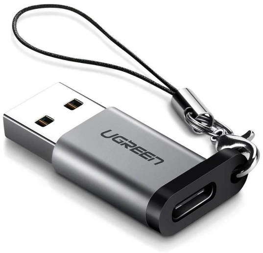 Adapteris USB A kištukas į USB-C kištukas UGREEN 3.0 (pilkas)