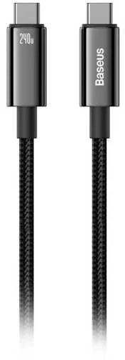 USB-C į USB-C laidas Baseus Tungsten Gold 240W 2 m (juodas)