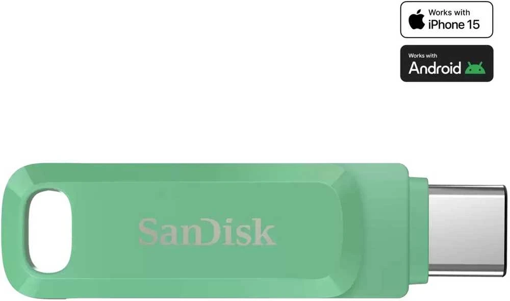 USB laikmena Sandisk Ultra Dual Drive Go 1 TB, žalia