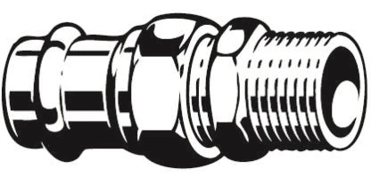 Viega 15 mm x 3/4 colio „Sanpress“ jungiamoji detalė