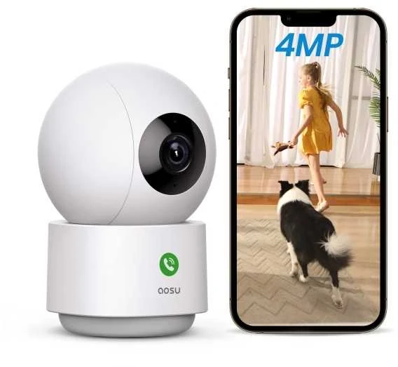 Aosu Glazero „Aosu P1 Pro 2K 4MP“ besisukanti „WiFi“ kamera