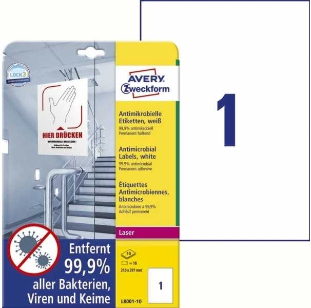 Avery Zweckform AVERY Label L8001 210x297 (L8001-10)