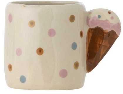 BLOOMINGVILLE MINI kreminis puodelis, natūralus, akmens masės