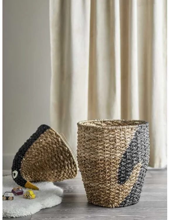 BLOOMINGVILLE MINI Tazia krepšelis su dangčiu, juodas, Bankuan Grass