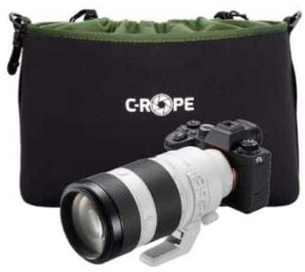 Dėklas Hello Case C-Rope CRP-CNB-XL-BLK-2 futerał do aparatu Dėklas zamykane Juodas, Žalias