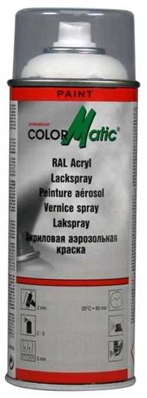 Colormatic Ral 9010 ryškiai balti šilkinis stiklas, 400 ml.