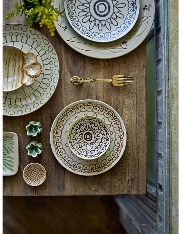 CREATIVE COLLECTION Klevo lėkštė, oranžinė, akmens masės dirbiniai