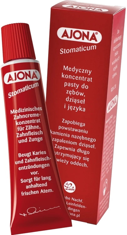 Ajona Stomaticum medicininis dantų pastos koncentratas dantenoms ir liežuviui 25ml