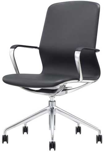 Furniture Trade ELC Nola odinė biuro kėdė, juoda