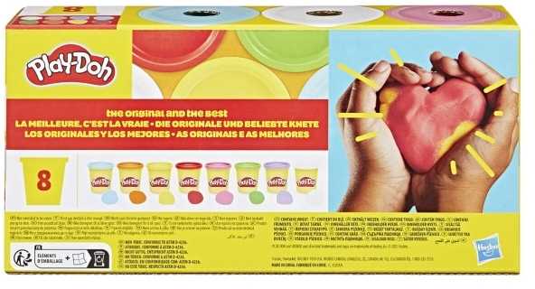 Usorteret Play-Doh 8 vnt. pakuotė, po 680 g – vaivorykštės spalvos