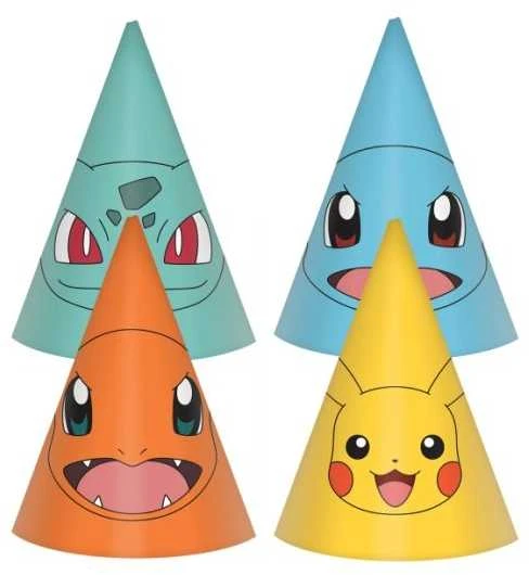 Riethmuller Europe Party Deco Pokemon kepurės 16cm 8vnt