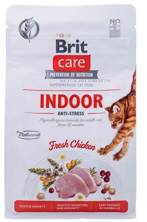 Brit Care Cat GF Indoor Anti-stress sausas maistas katėms 0,4kg