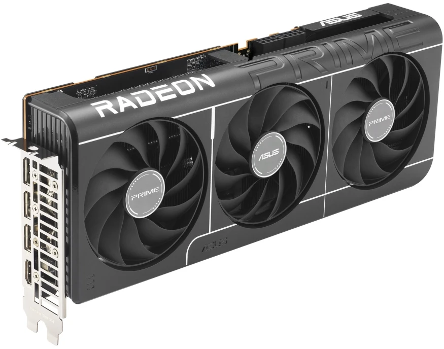 Vaizdo plokšte Graphics CardASUSAMD Radeon RX 907016 GBGDDR6256 bitPCIE 5.0 16xTriple slot Fansink1xHDMI3xDisplayPortPRIME-RX9070-O16G