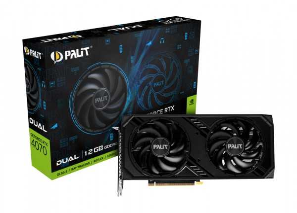 „Palit GeForce RTX 4070 Dual“ 12 GB GDDR6 vaizdo plokštė (NE64070019K9-1048D)