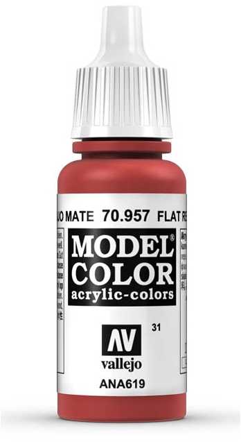 Vallejo Farba Nr31 Flat Raudona Matt 17ml - 70957